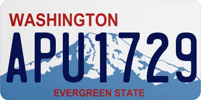 WA license plate APU1729