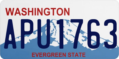 WA license plate APU1763