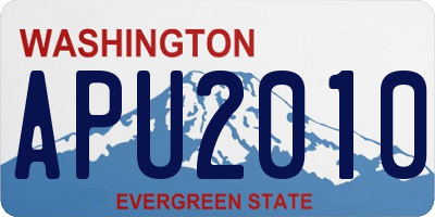 WA license plate APU2010