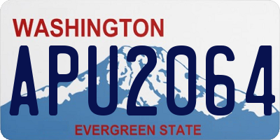 WA license plate APU2064
