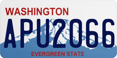 WA license plate APU2066