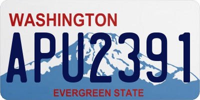 WA license plate APU2391