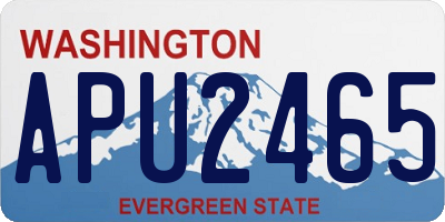 WA license plate APU2465