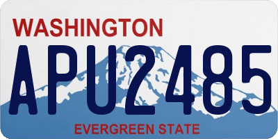 WA license plate APU2485
