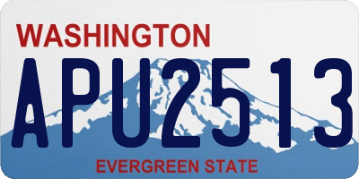 WA license plate APU2513