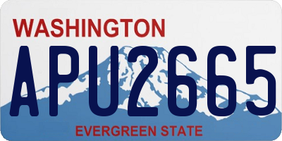 WA license plate APU2665
