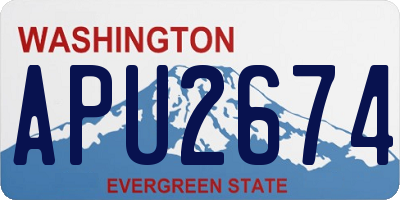 WA license plate APU2674