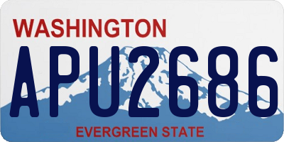 WA license plate APU2686