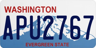 WA license plate APU2767