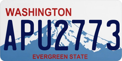 WA license plate APU2773