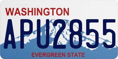 WA license plate APU2855