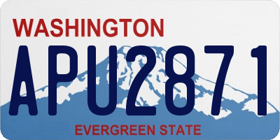 WA license plate APU2871