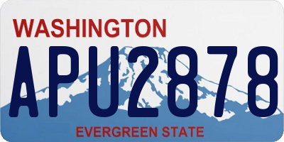 WA license plate APU2878
