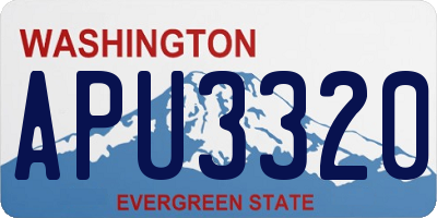 WA license plate APU3320