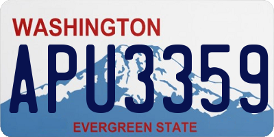 WA license plate APU3359