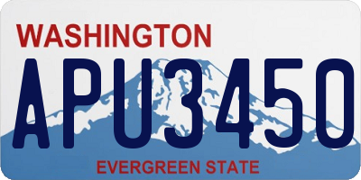 WA license plate APU3450