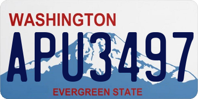 WA license plate APU3497