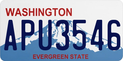 WA license plate APU3546