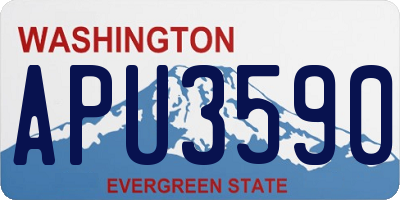 WA license plate APU3590