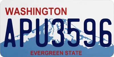 WA license plate APU3596