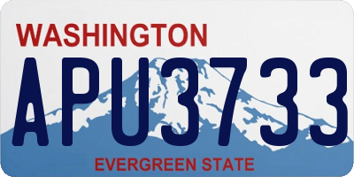 WA license plate APU3733