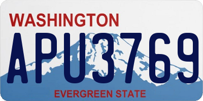 WA license plate APU3769