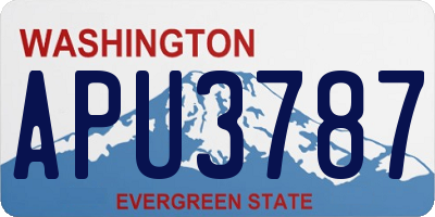 WA license plate APU3787
