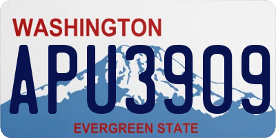 WA license plate APU3909