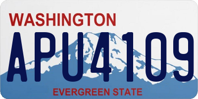 WA license plate APU4109