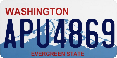 WA license plate APU4869