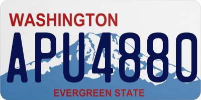WA license plate APU4880