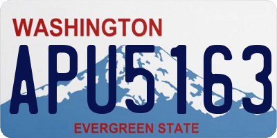 WA license plate APU5163