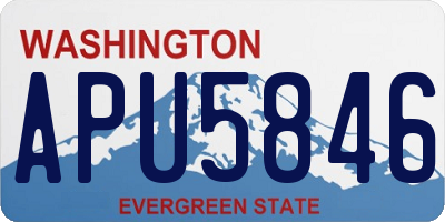 WA license plate APU5846