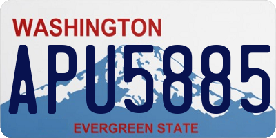 WA license plate APU5885