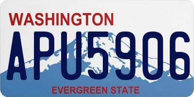 WA license plate APU5906
