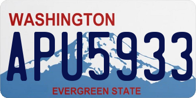 WA license plate APU5933
