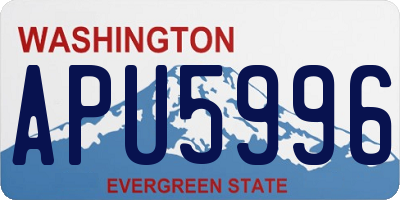 WA license plate APU5996