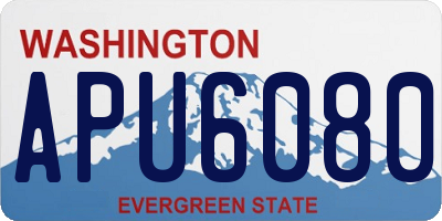 WA license plate APU6080