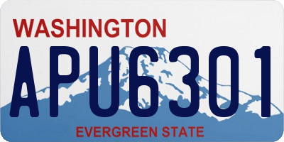 WA license plate APU6301