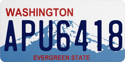 WA license plate APU6418
