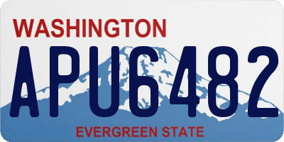 WA license plate APU6482