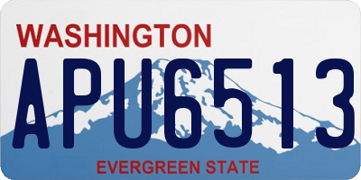 WA license plate APU6513