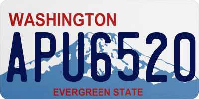 WA license plate APU6520