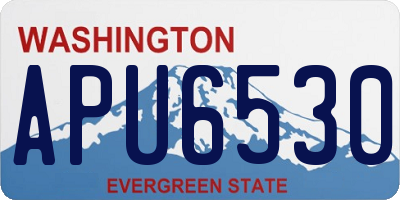 WA license plate APU6530