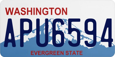 WA license plate APU6594