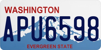 WA license plate APU6598