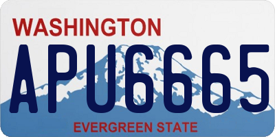 WA license plate APU6665