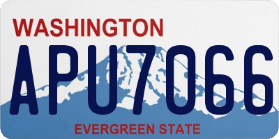 WA license plate APU7066
