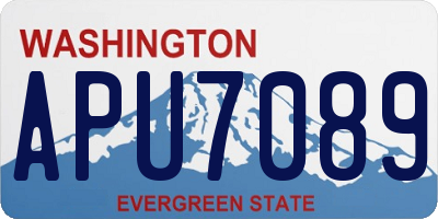 WA license plate APU7089