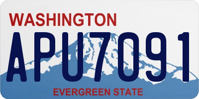 WA license plate APU7091